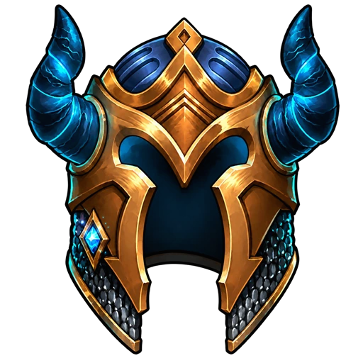 Tier 3 blue horned helmet
